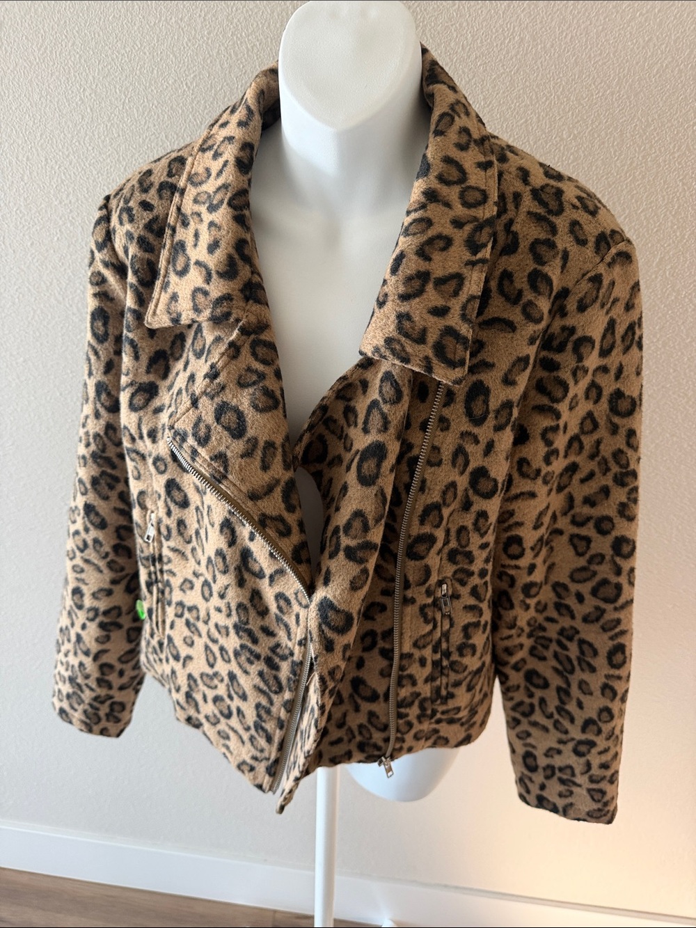 1.4.3. Story by Line Up Leopard Print Jacket - Tan & Black